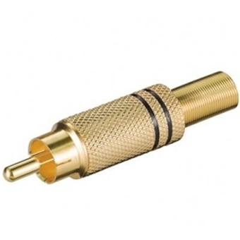 4 Fiches RCA Mâle à Souder Noires Et Rouges - Câble Blindé, Connexion 1:1, Adaptateur Universel
